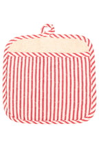 KAF Home Metro Stripe Terry Lined Pot Mitt: Black