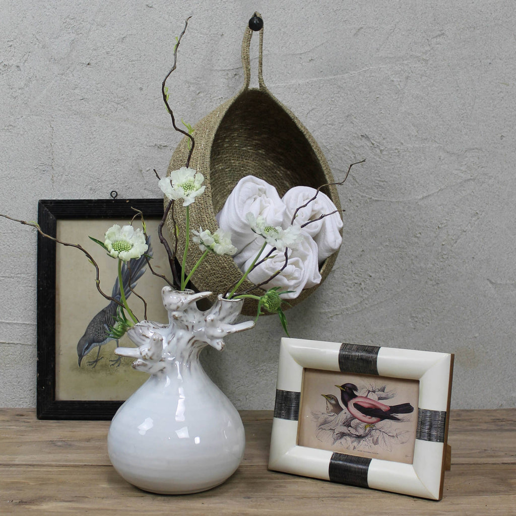 Vase with Branch and Bird, Ceramic