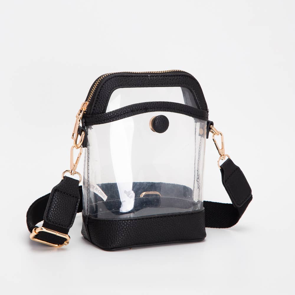 Game Day Stadium Button Style Clear Bags: Gold