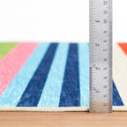 Beach Stripe Machine Washable Rug | Multi: 2' x 3'