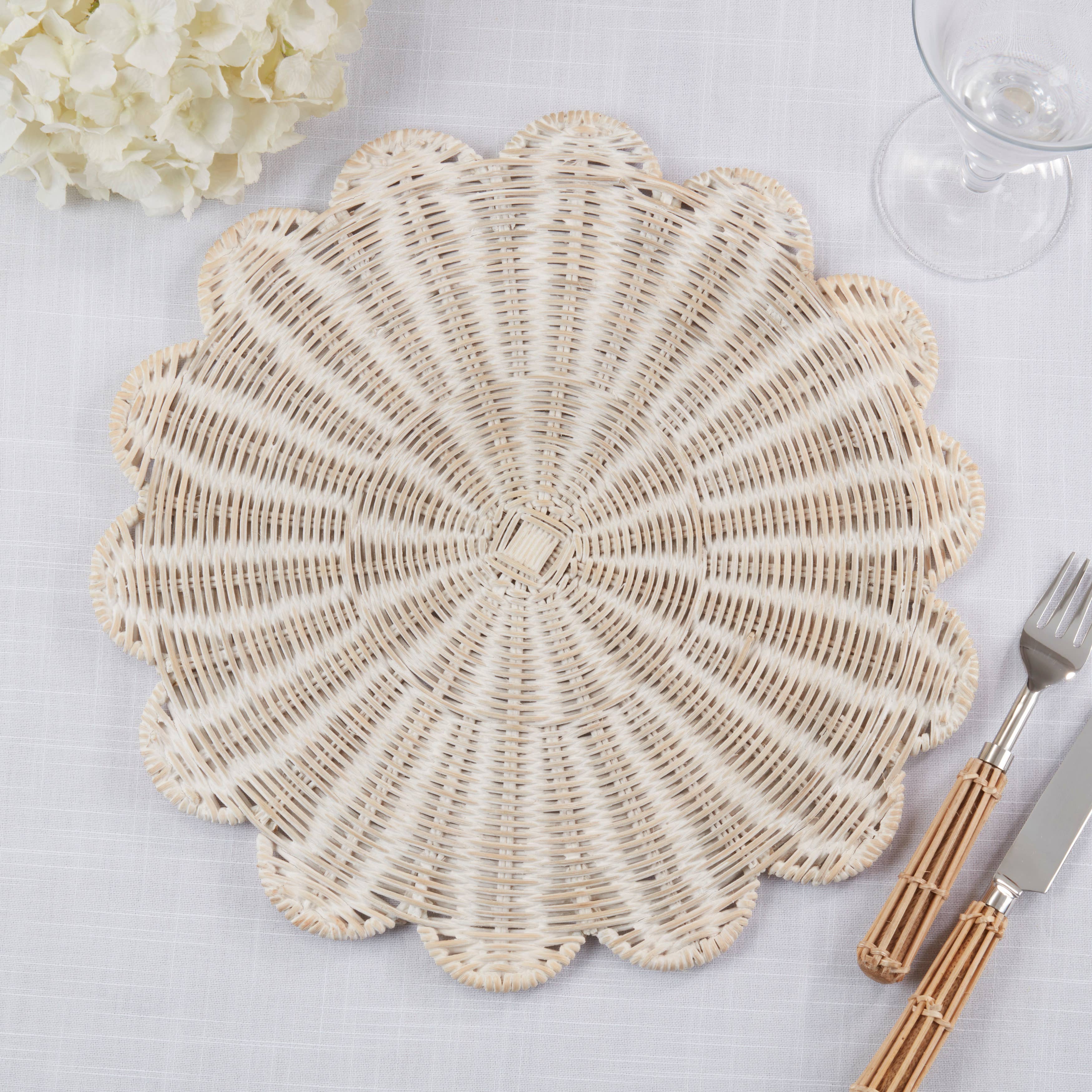 Rattan Charger Placemats: Natural / 15"
