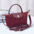 SD781 Penny Suede Mini Crossbody Bag: Burgudy