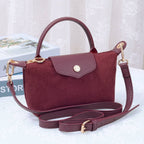 SD781 Penny Suede Mini Crossbody Bag: Burgudy