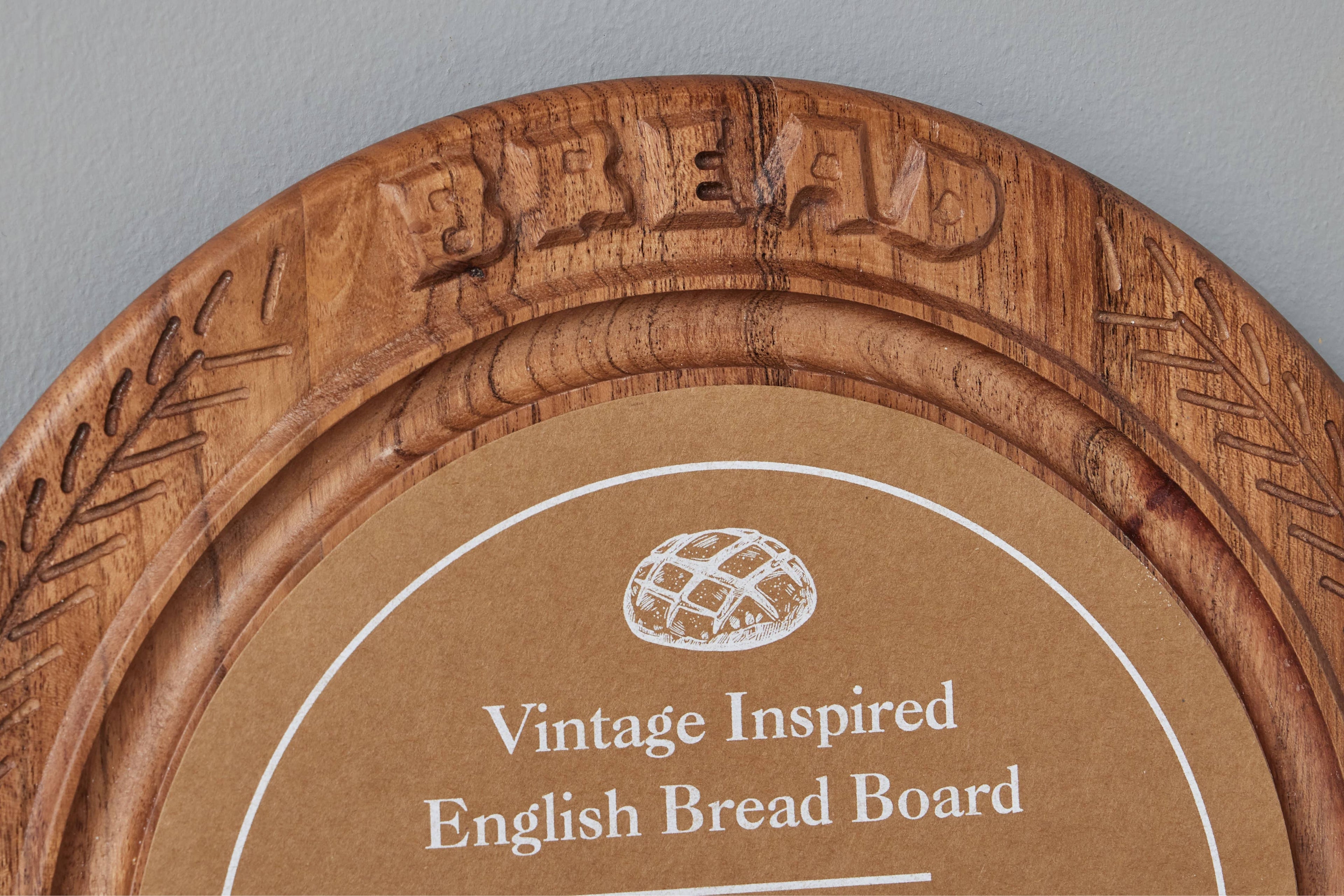 Vintage English Bread Board: Bread, Small, Natural