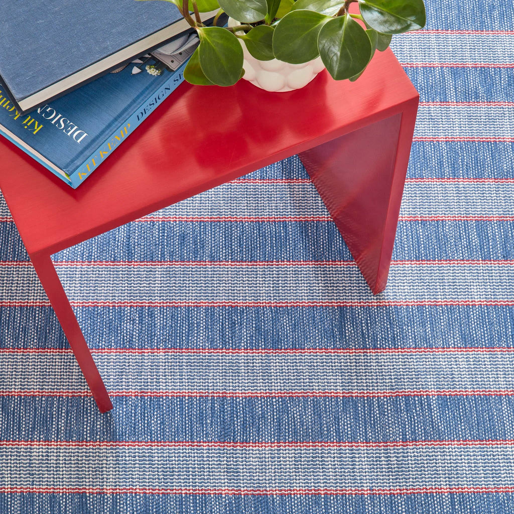 Hillsgrove Stripe Handwoven Cotton Rug | Denim: 2' x 3'