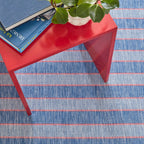 Hillsgrove Stripe Handwoven Cotton Rug | Denim: 2' x 3'
