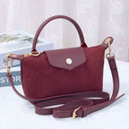 SD781 Penny Suede Mini Crossbody Bag: Burgudy