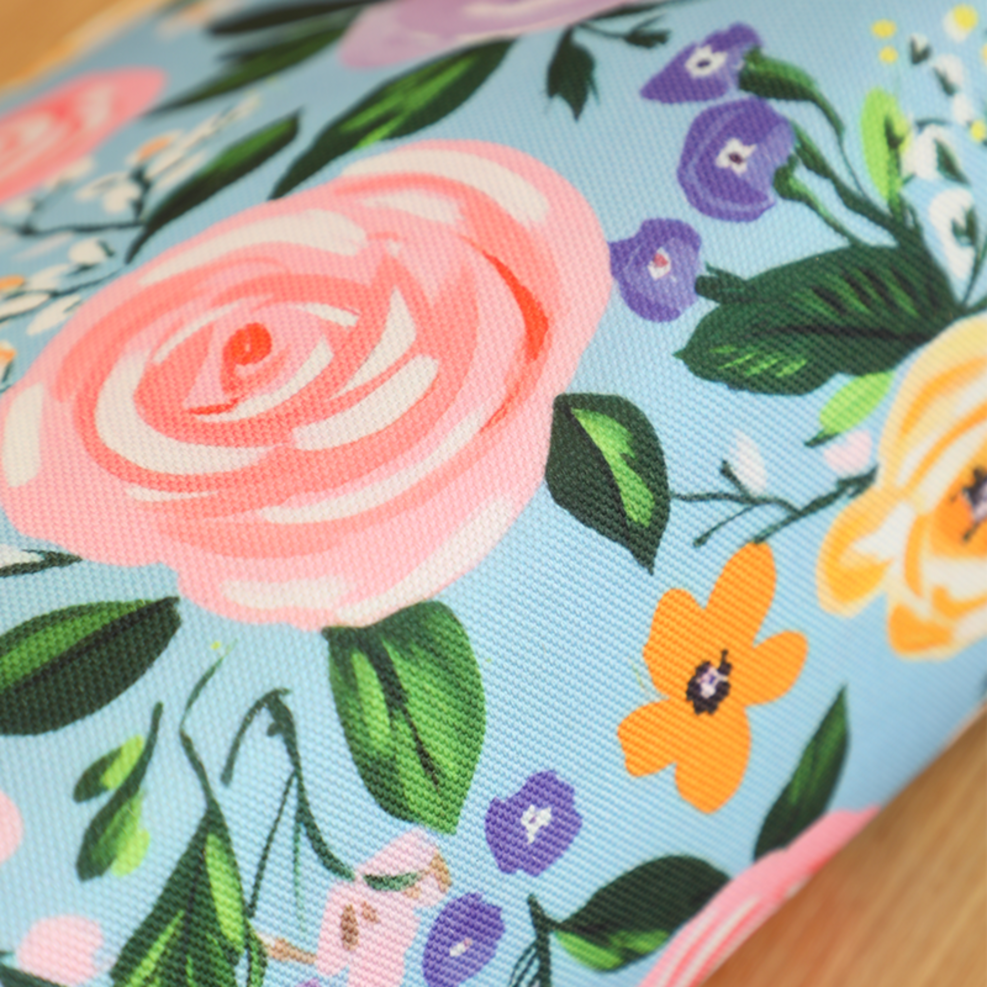 Floral Canvas Cosmetic Case Toiletry Bag Makeup Bag: Twilight Garden