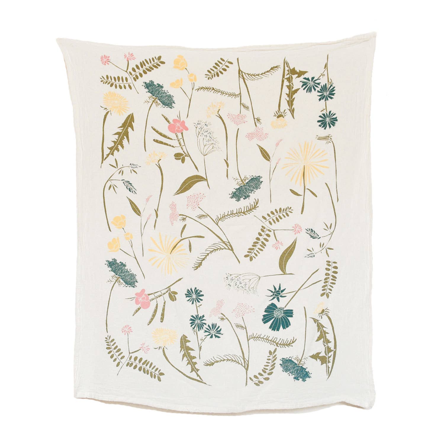 Meadow Wildflower Kitchen Tea Towel: 25” x 26”