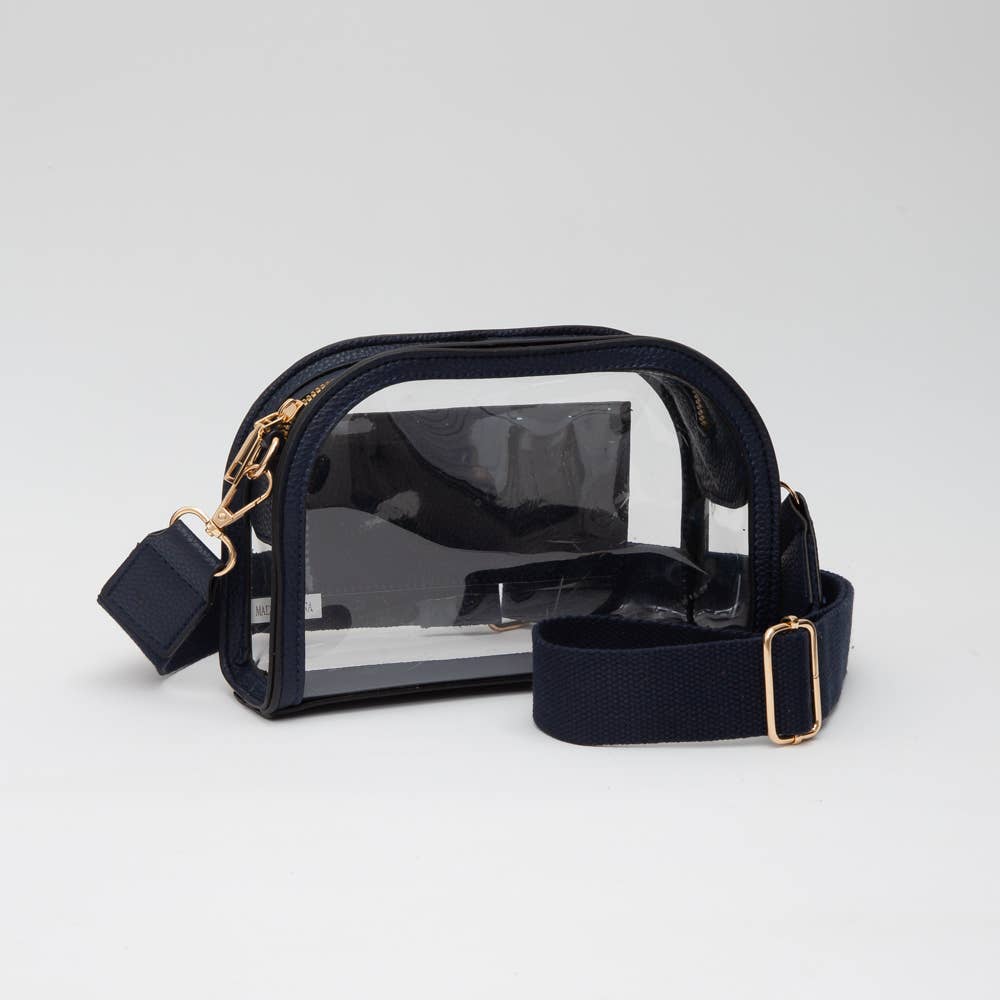 Game Day Stadium Clear Crossbody Bag: Gold