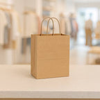 Brown Kraft Paper Retail Shopping Bags: 100 Pack / Vogue 16x6x12.5"
