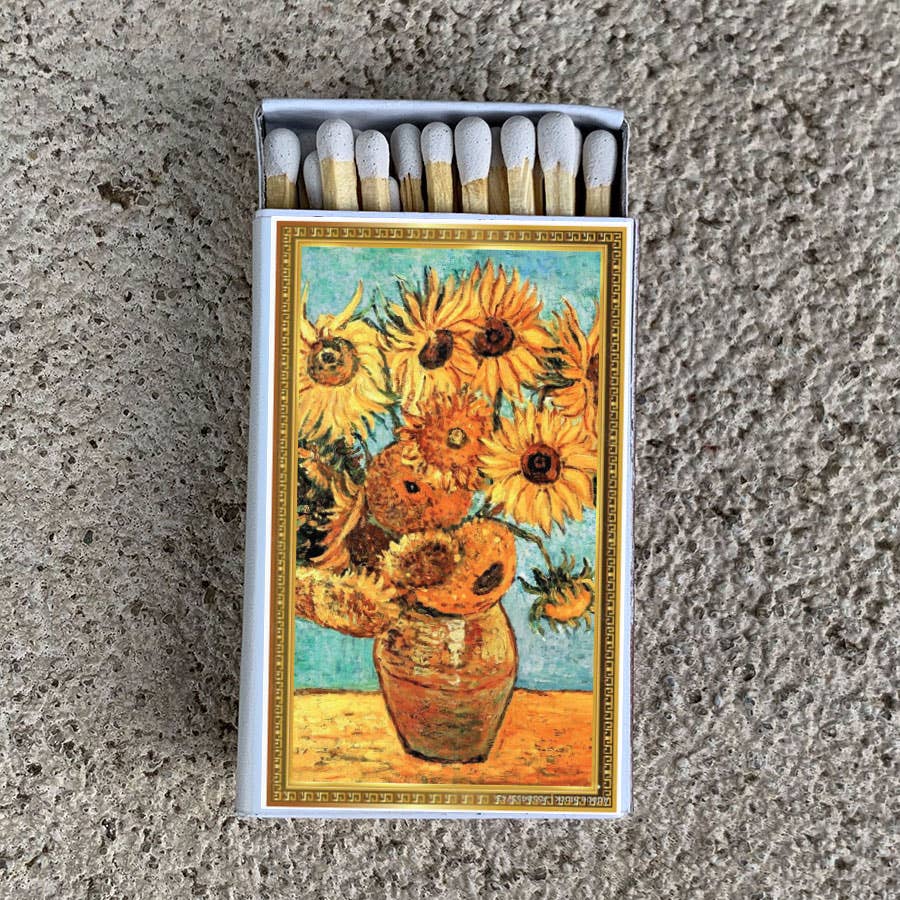 Matches • Art • Van Gogh Sunflowers •Home Decor for Candles