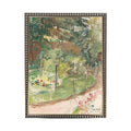 Watercolor landscape of garden