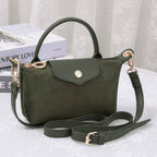SD781 Penny Suede Mini Crossbody Bag: Burgudy