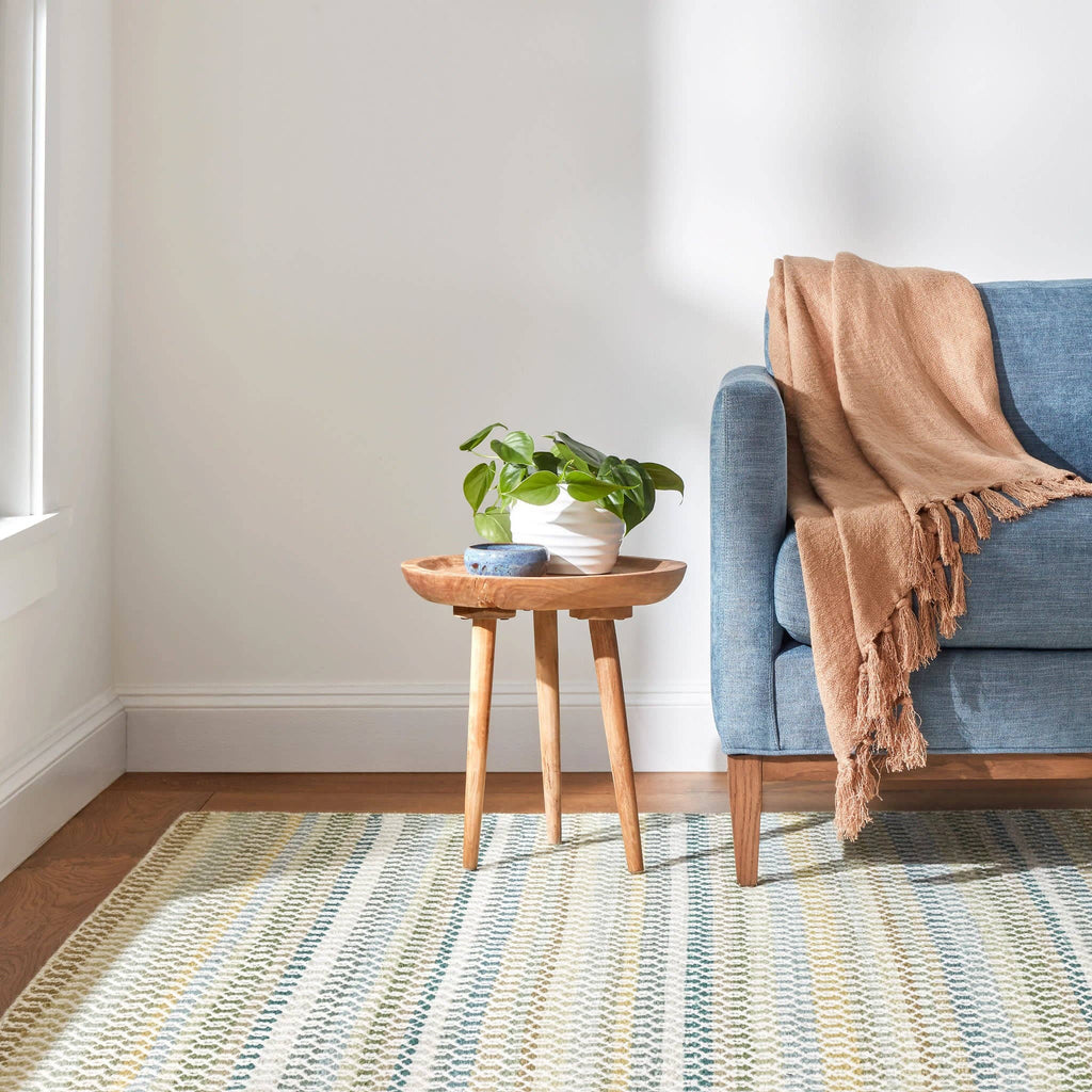 Poppy Handwoven Wool Rug | Moss: 2' x 3'