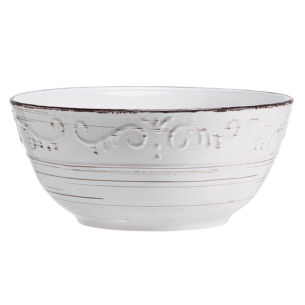 Pfaltzgraff Trellis White Serving Bowl S3