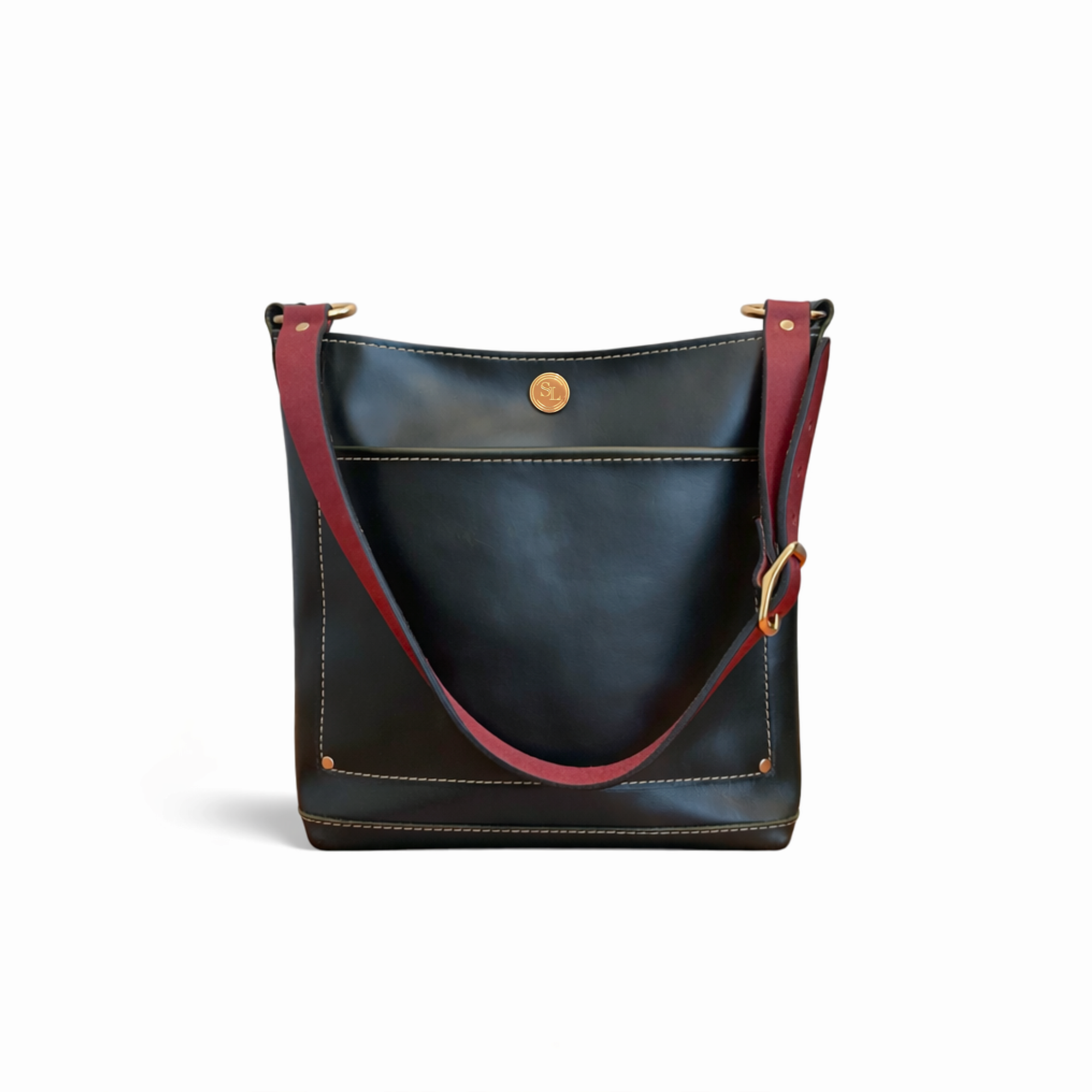 The Single Strap Small Square Tote: Aged Bourbon