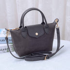 SD782  Britney Suede Double Handle Crossbody Bag: Chocolate