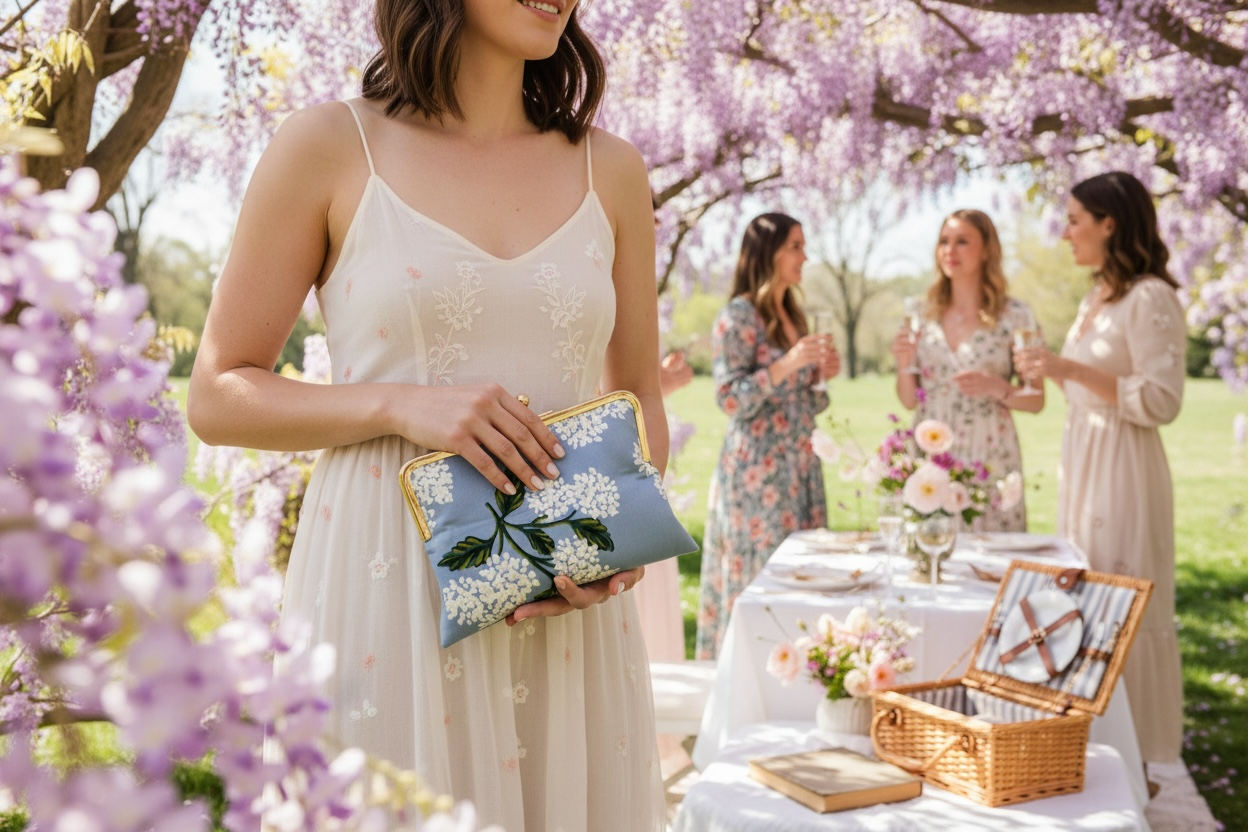 Hydrangea in Blue - Everyday Clutch