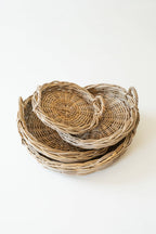 Rattan Round Tray: Medium - 17" D