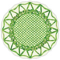 Handpainted Green Lattice with Swirls Posh Die-Cut Placemat