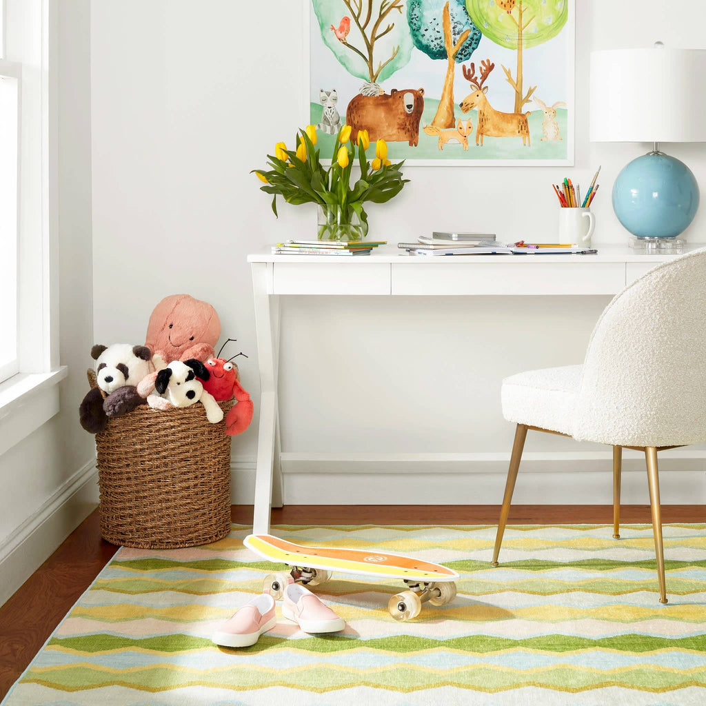 Safety Net Machine Washable Rug | Green: 2' x 3'