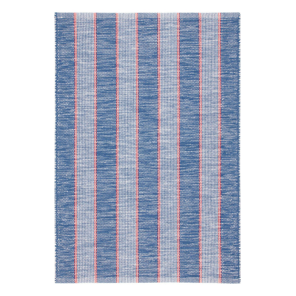 Hillsgrove Stripe Handwoven Cotton Rug | Denim: 2' x 3'
