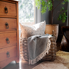 Rattan Rounded Oval Storage Basket: Large - 19" H with Handles