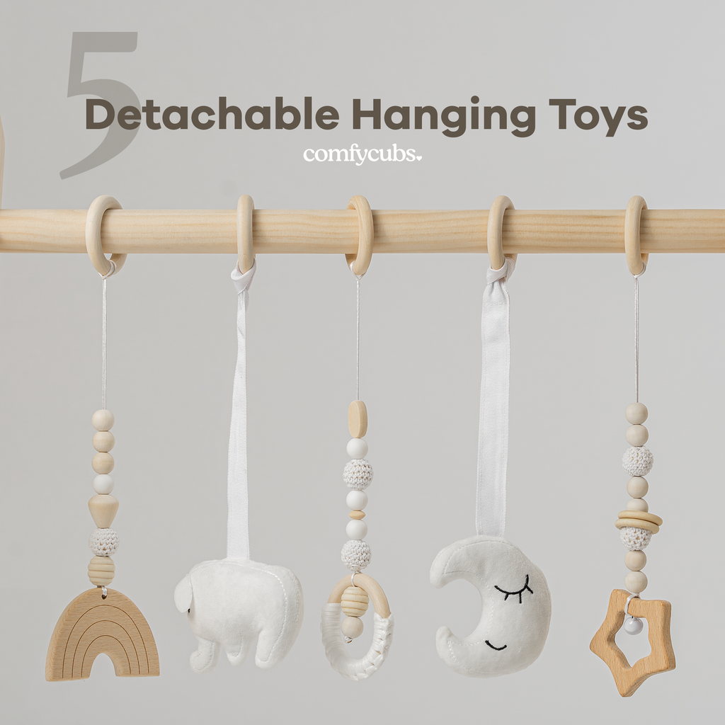 Sage :Wooden Baby Play Gym, Baby Activity Gym by Comfy Cubs: