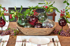 Glass Sphere Bud Vase, Spruce Green