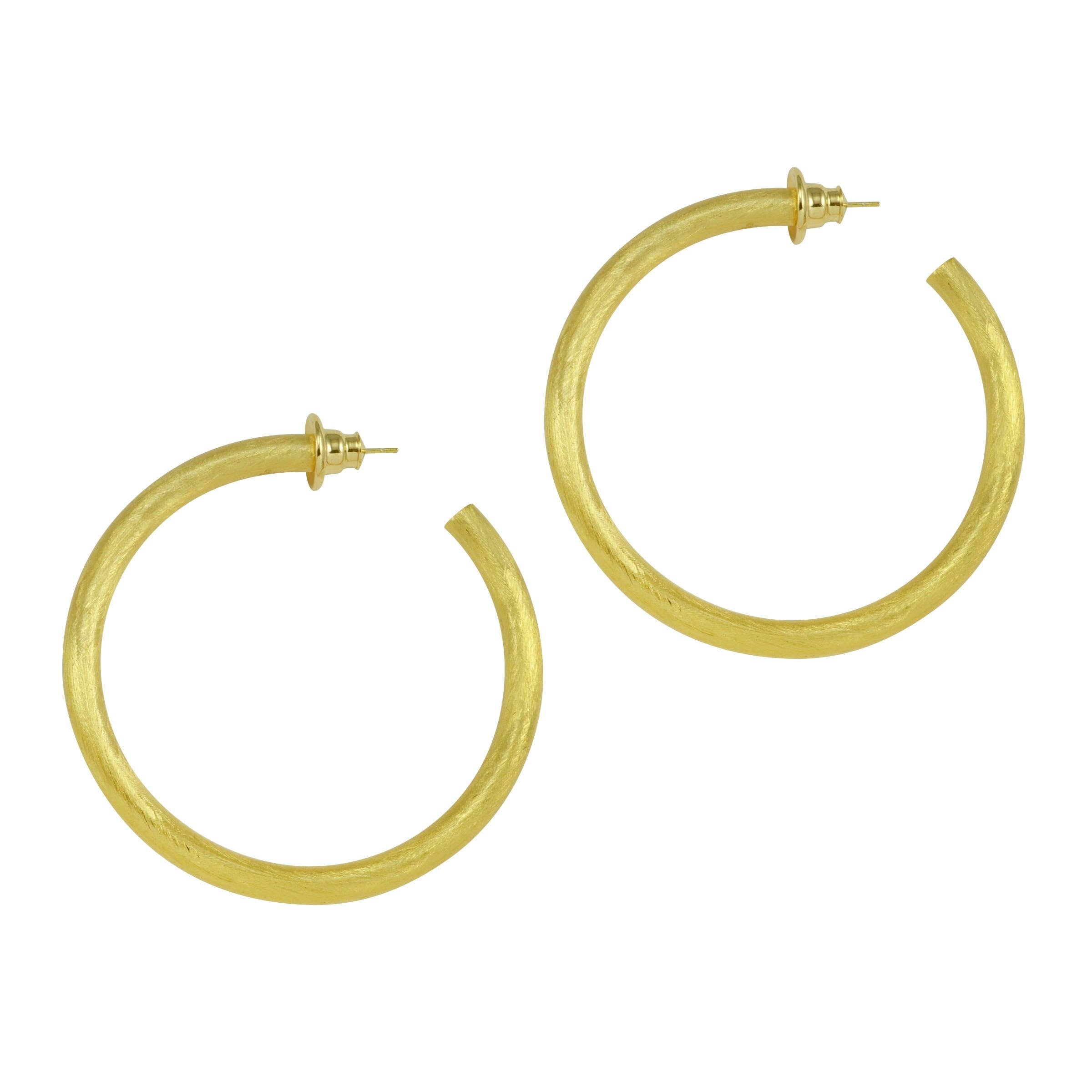 RENAISSANCE HOOP EARRINGS: Silver