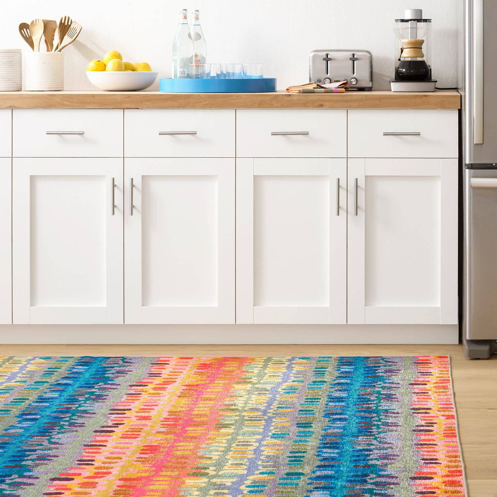 Paint Chip Machine Washable Rug | Multi: 2' x 3'