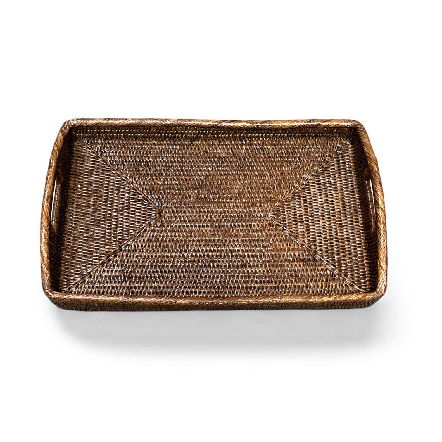 Large Rectangular Morning Tray  -  20.5x13.5x3.5'H: Brown