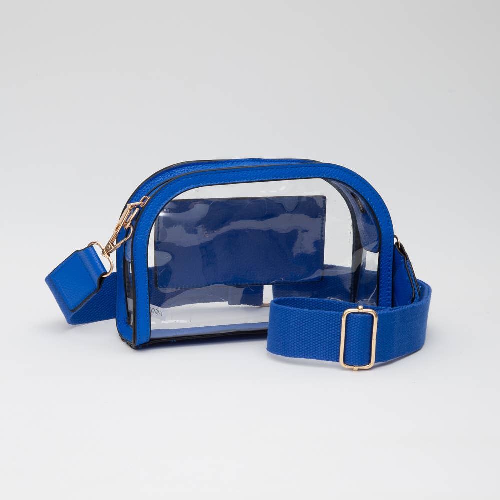 Game Day Stadium Clear Crossbody Bag: Gold