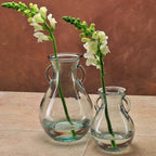 9 1/2" Large French Country Glass Vase