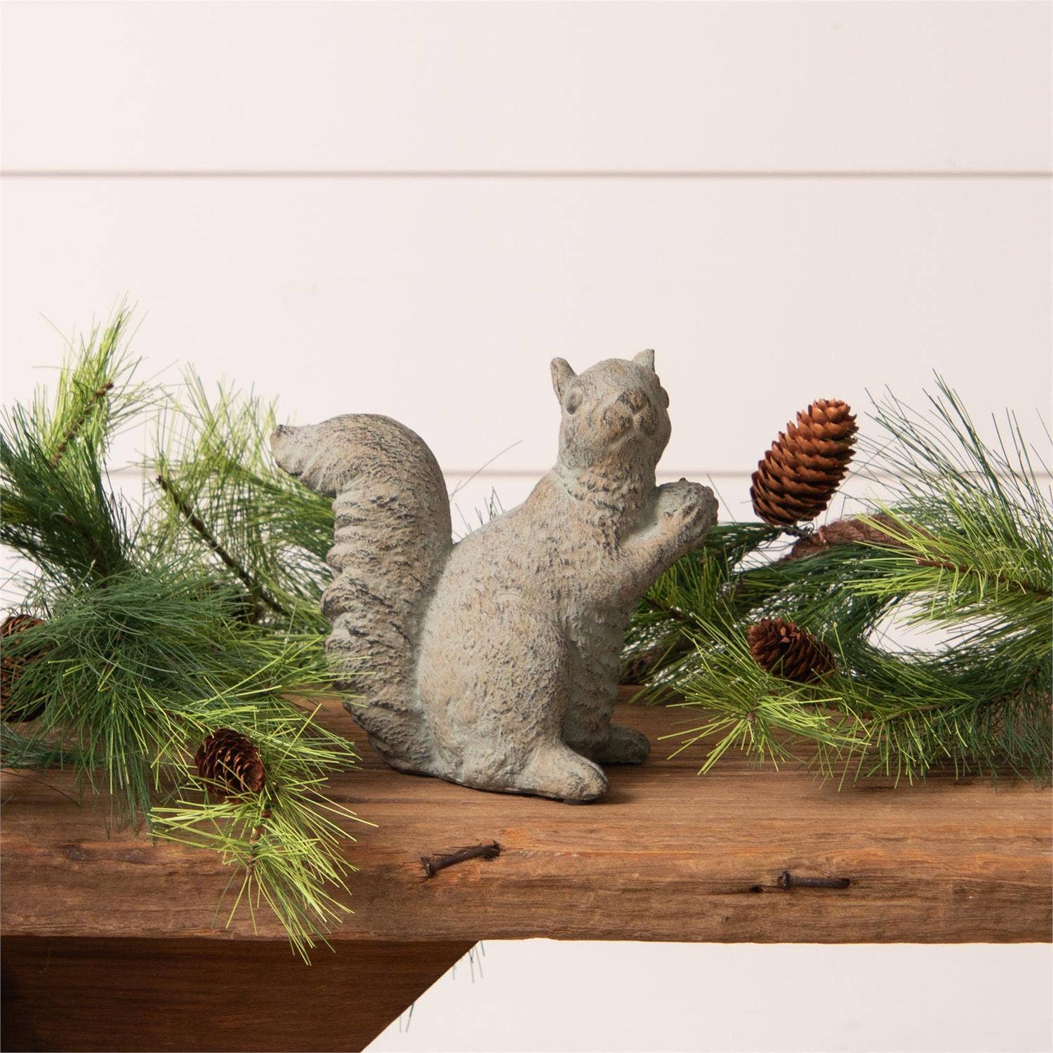 Cement Squirrel  Garden Decor | Animal Figurine