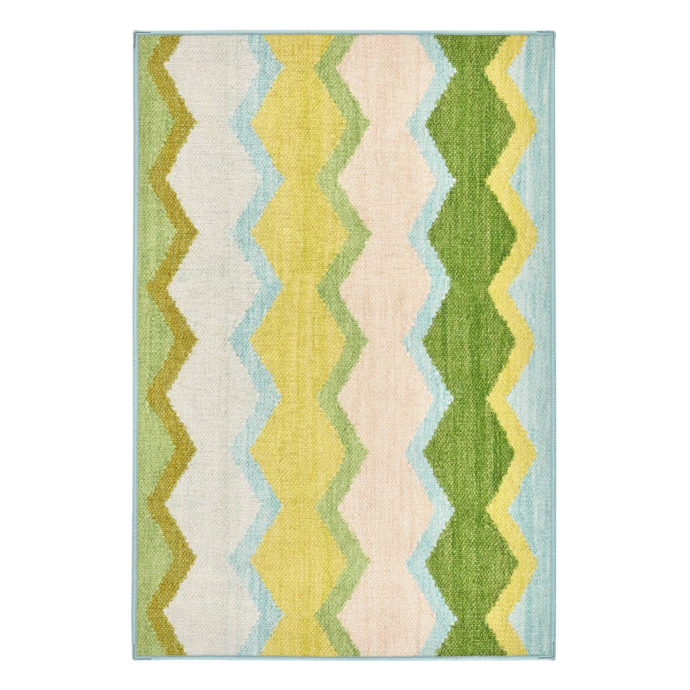 Safety Net Machine Washable Rug | Green: 2' x 3'
