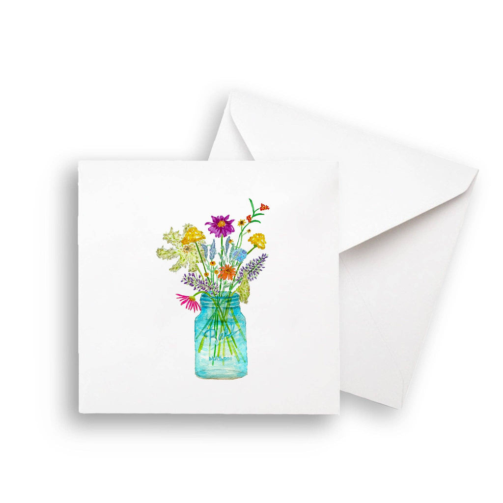 Wildflowers in a Mason Jar: Dishtowel