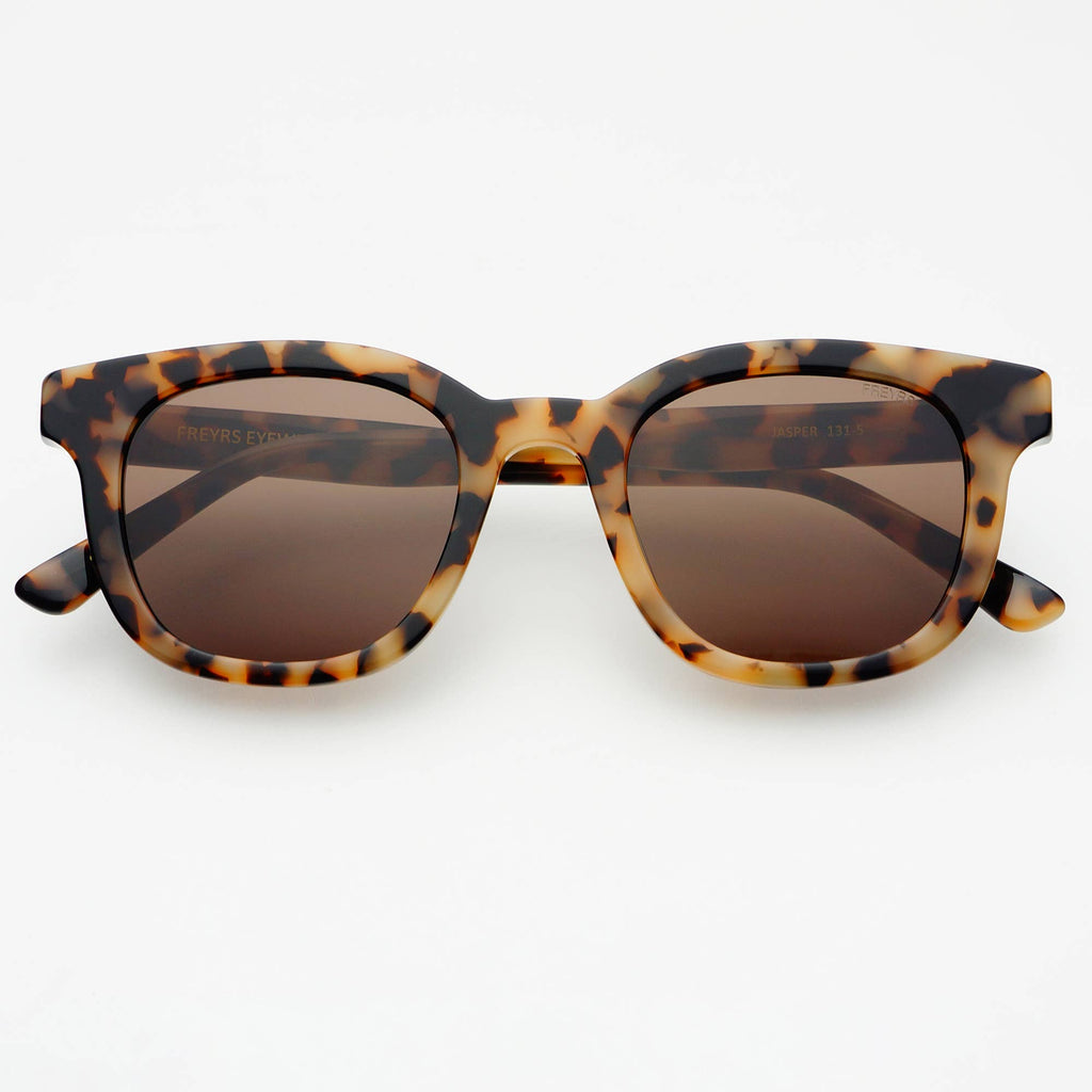 Jasper Acetate Unisex Sunglasses: Milky Tortoise