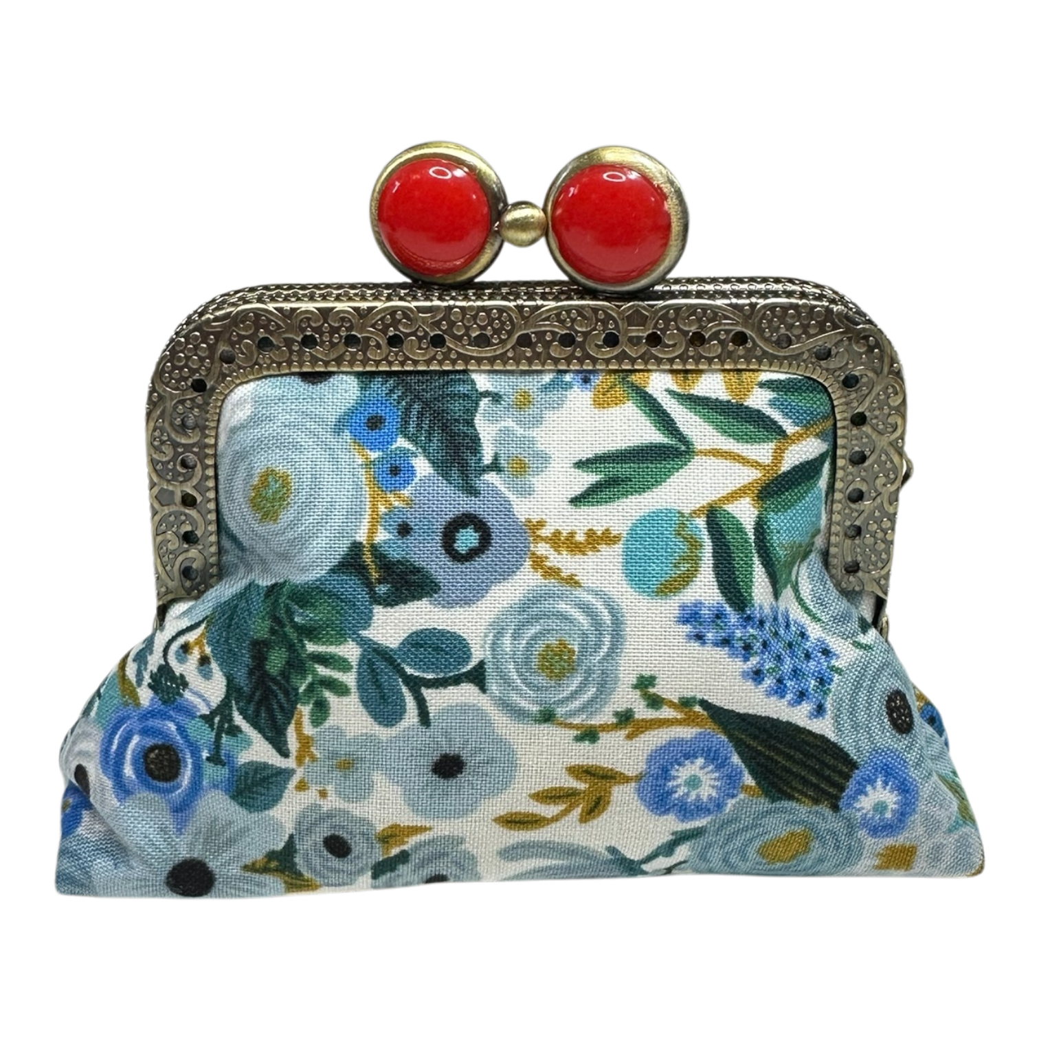 Kiki & Syds Mini Clutch Coin Purse - Blue Skies : Lemon