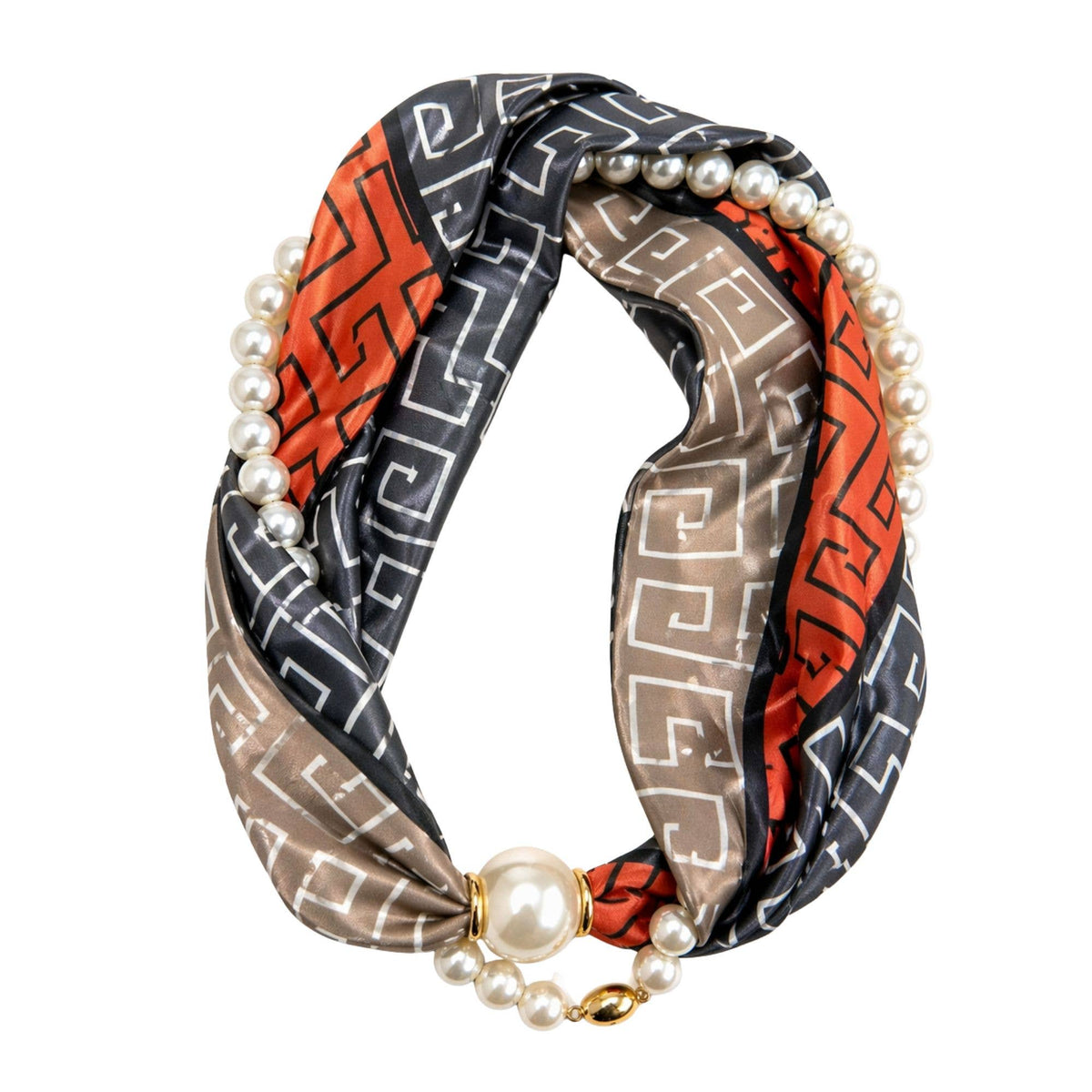 Luxe Pearl Scarf Necklace: AI