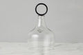 Glass Cloche Food Cover, Black Ring Handle, Small