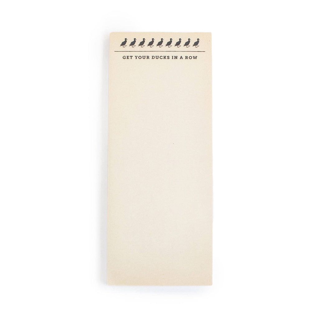 Ducks In A Row Skinny Notepad 4" x 10"
