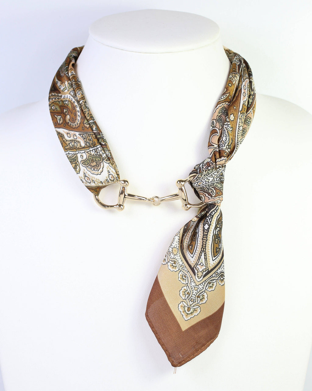 Lana Horsebit Scarf Necklace Brown: Default