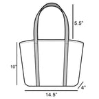 Woven Paper Straw Tote Bag With Ring Handles: TA