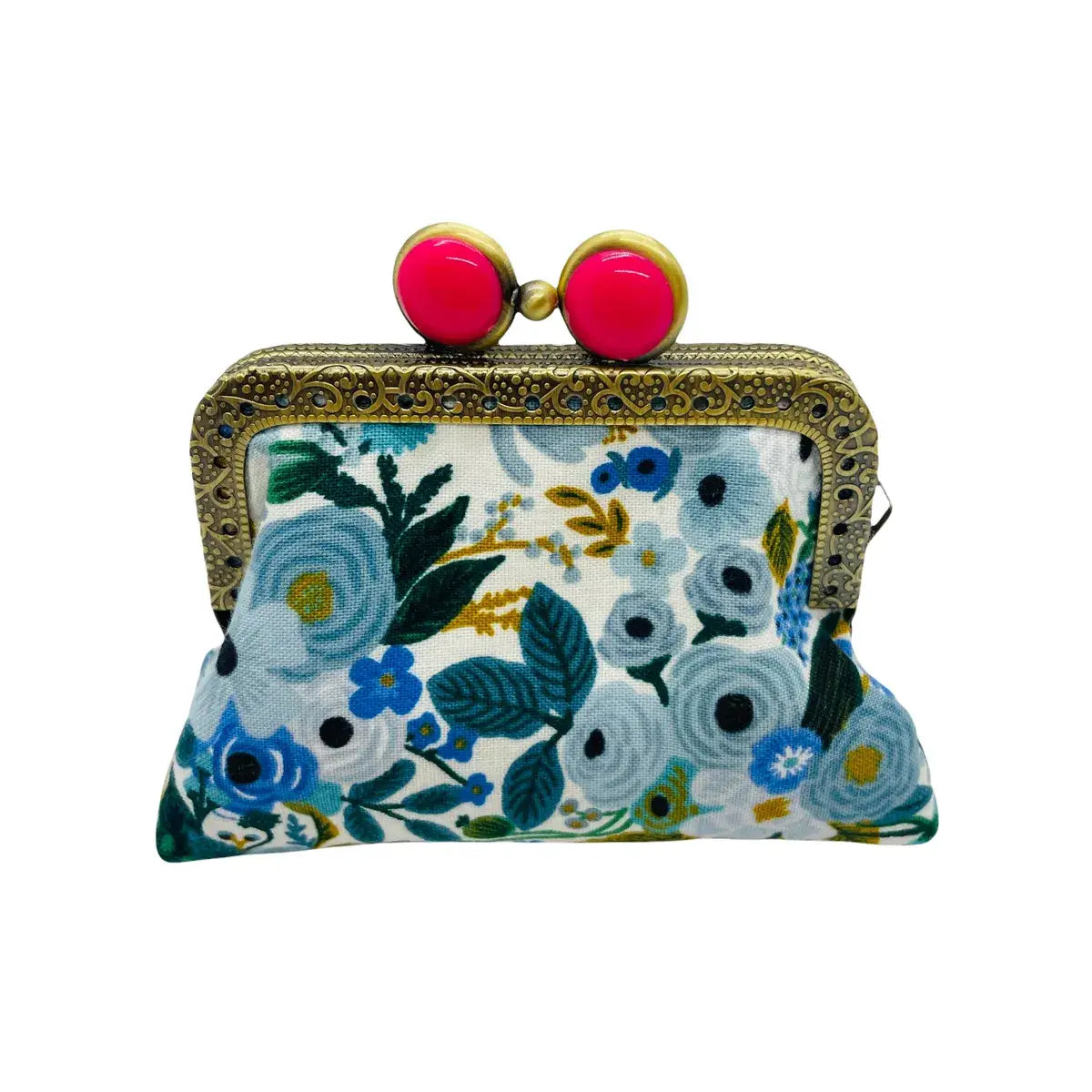 Kiki & Syds Mini Clutch Coin Purse - Blue Skies : Lemon