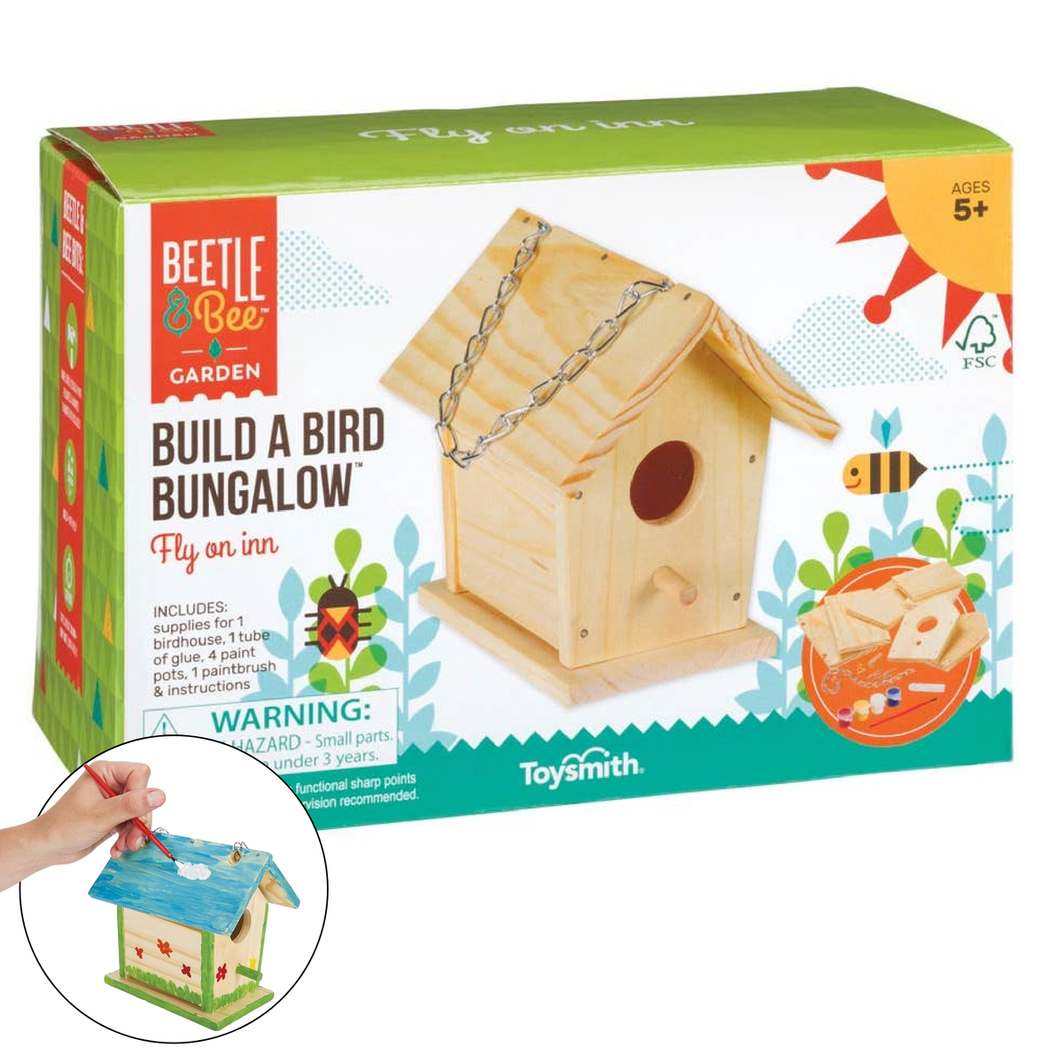Beetle & Bee Build A Bird Bungalow, Backyard Birdhouse Kit
