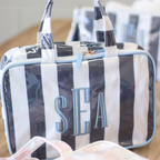 Waterproof Cosmetic Case PVC Make up Bag : Navy
