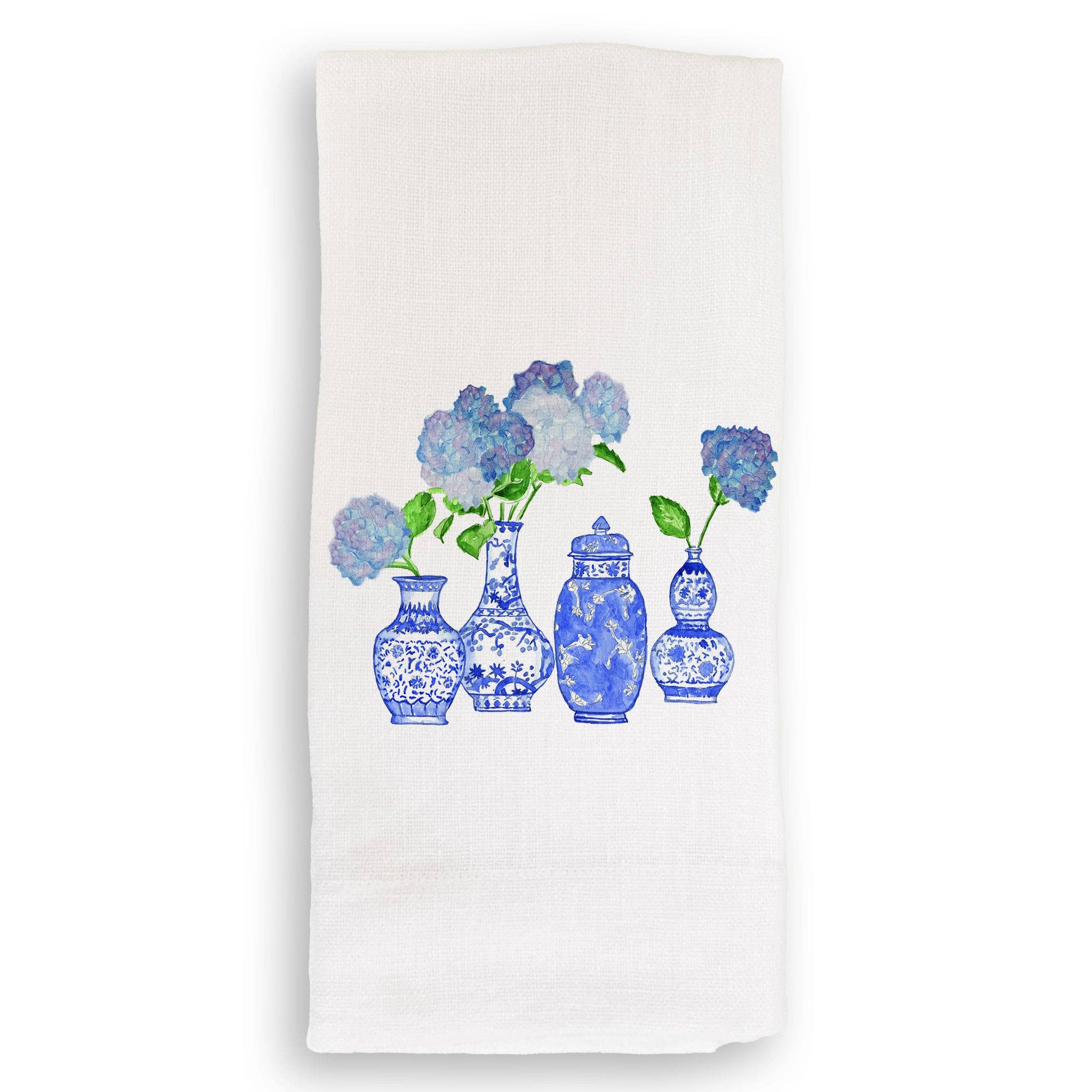 Hydrangea Vase Grouping: Dishtowel