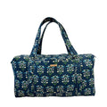 Rosemary Indigo Quilted Signature Duffle Bag: One Size